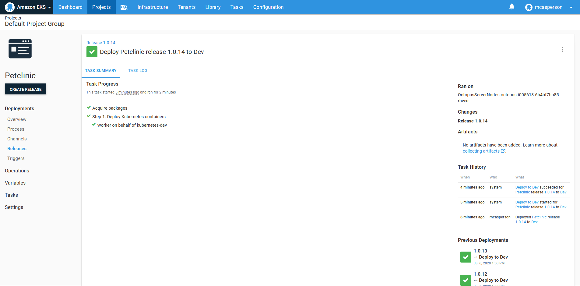 The Octopus deployment