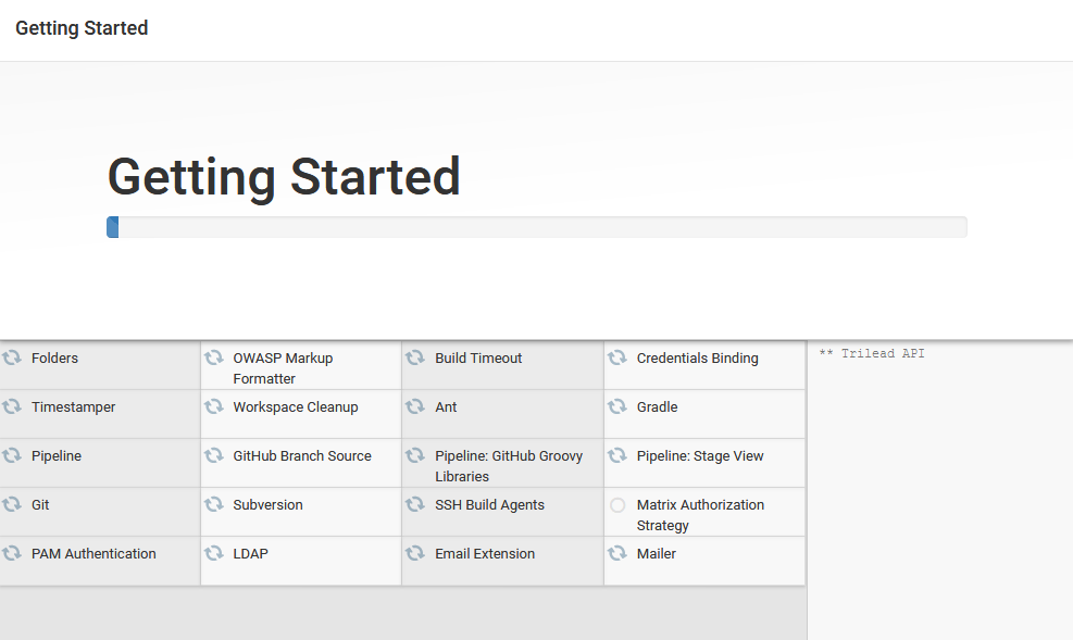 The plugins installing
