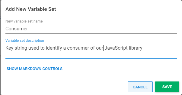 create consumer variable