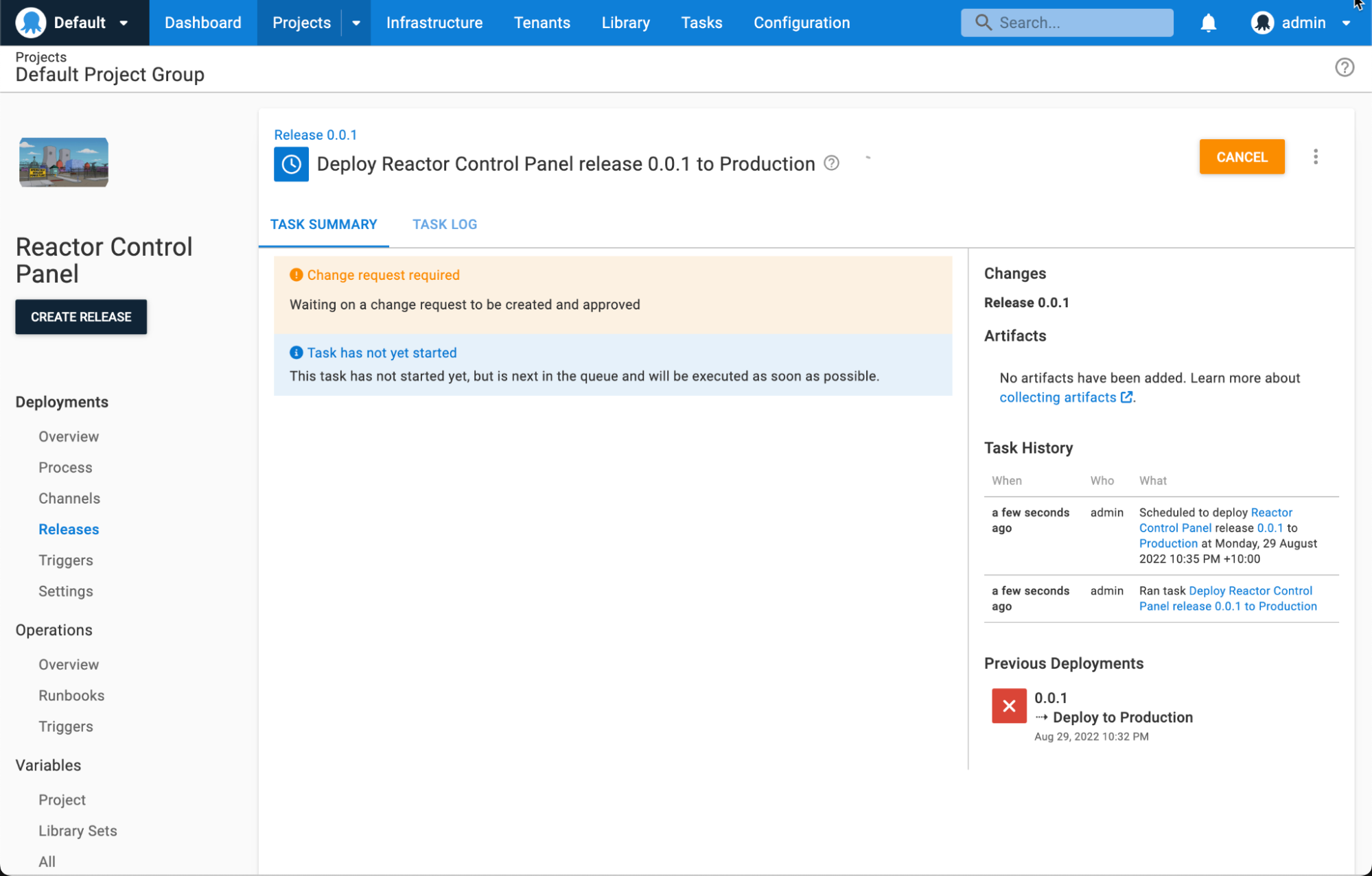 Screenshot of Octopus Deploy Jira Service Management Integration prompted variable