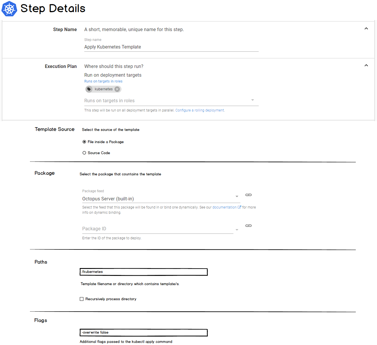 Kubernetes Apply Step