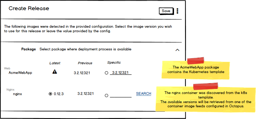 Create Release with Container Images