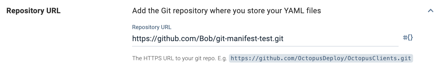 Adding variable to the Git path row