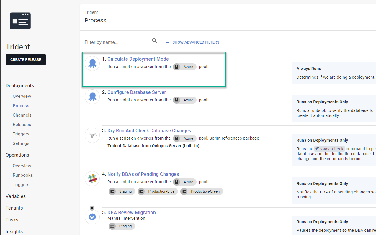 Adding the calculate deployment mode step.
