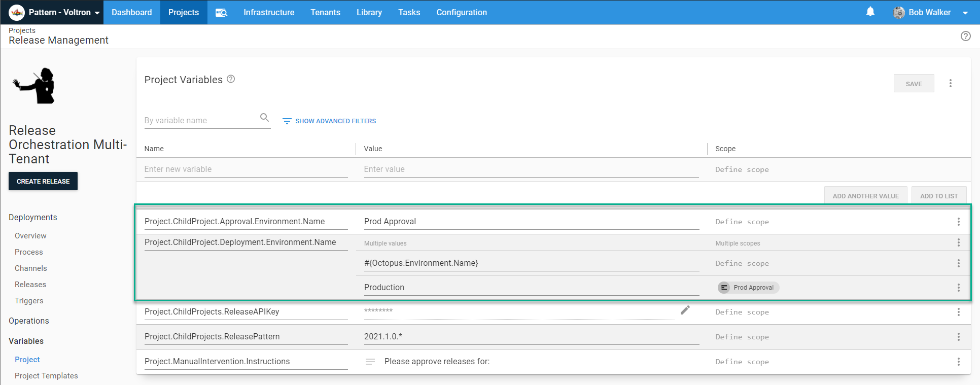 Release management approval environment variables