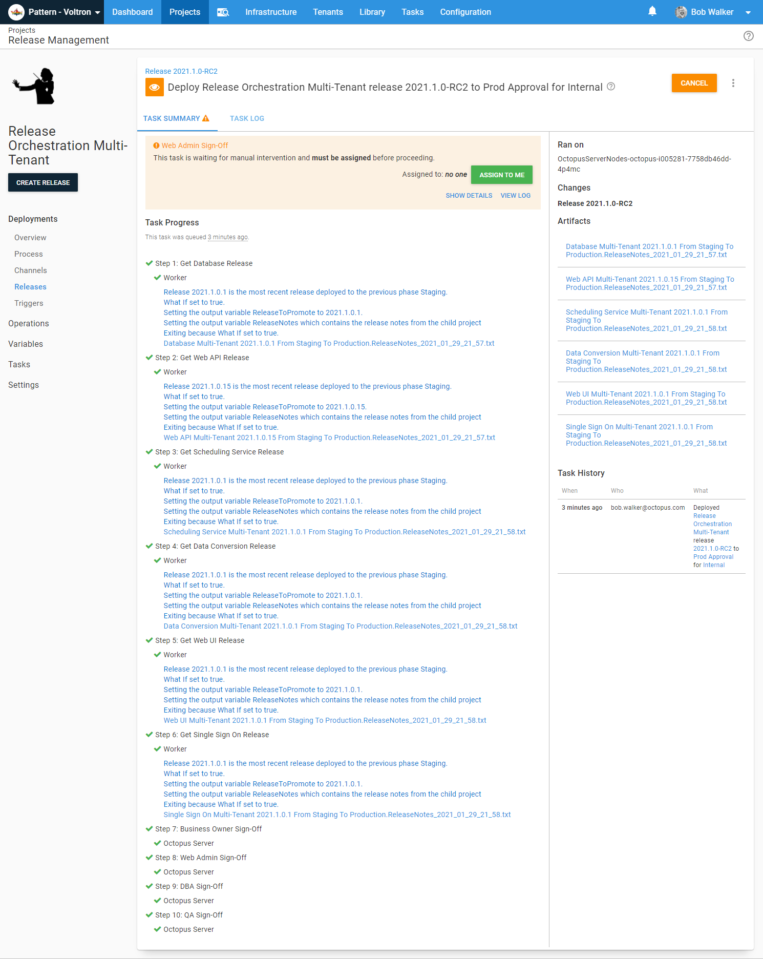 Prod approval environment for internal tenant