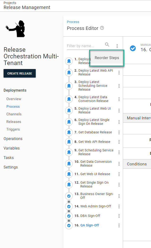 Reorder release orchestration steps