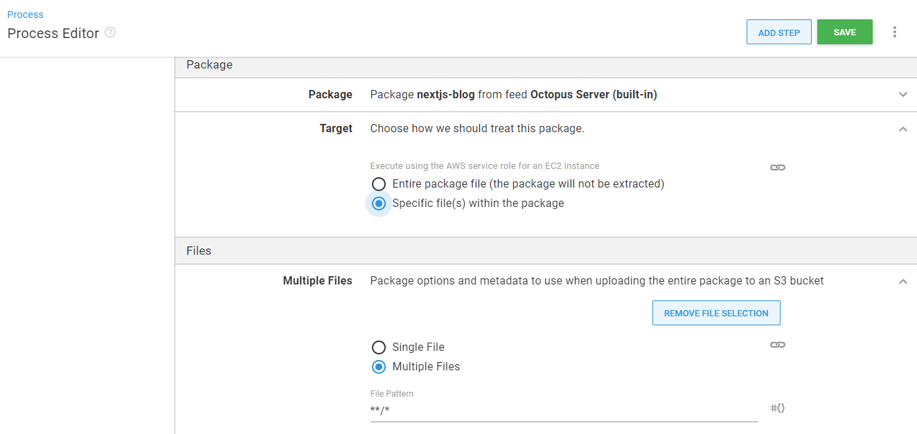 Select Multiple Files option screenshot