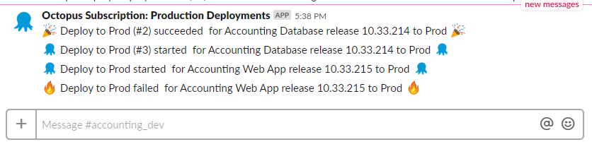 Messages with emojis