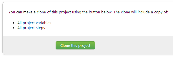 Cloning a project