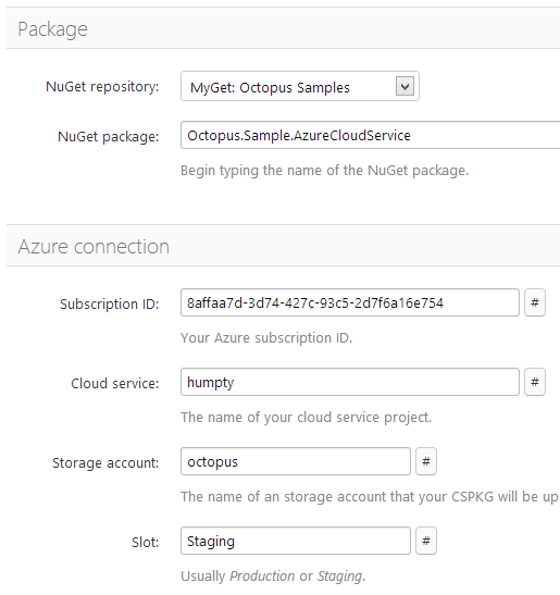 Azure step definition