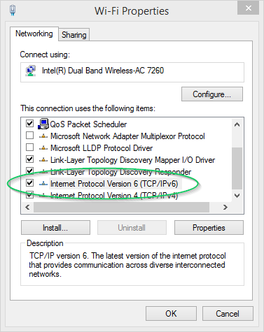 IPv6 Adapter Settings