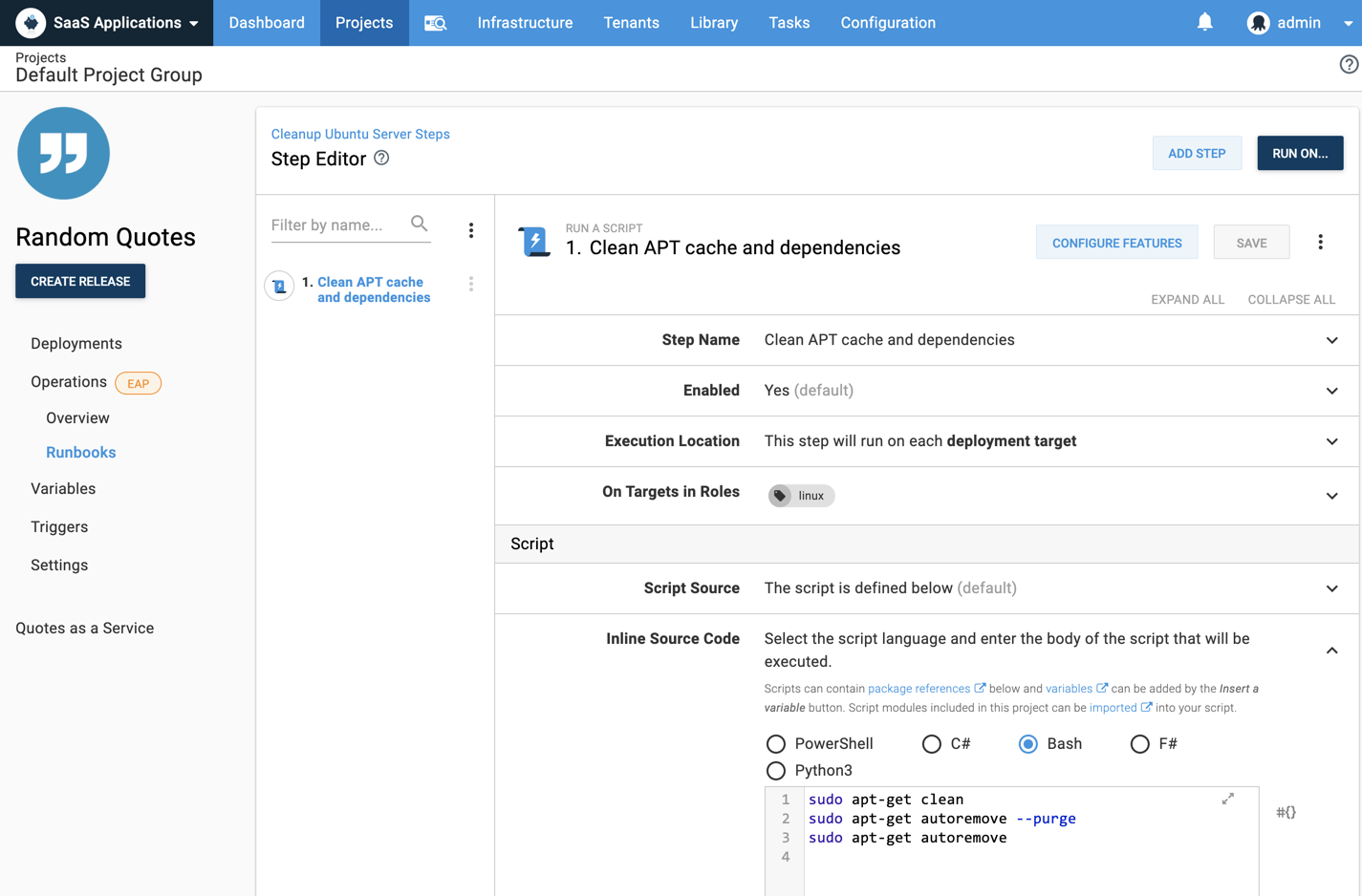 Octopus Operations Runbooks