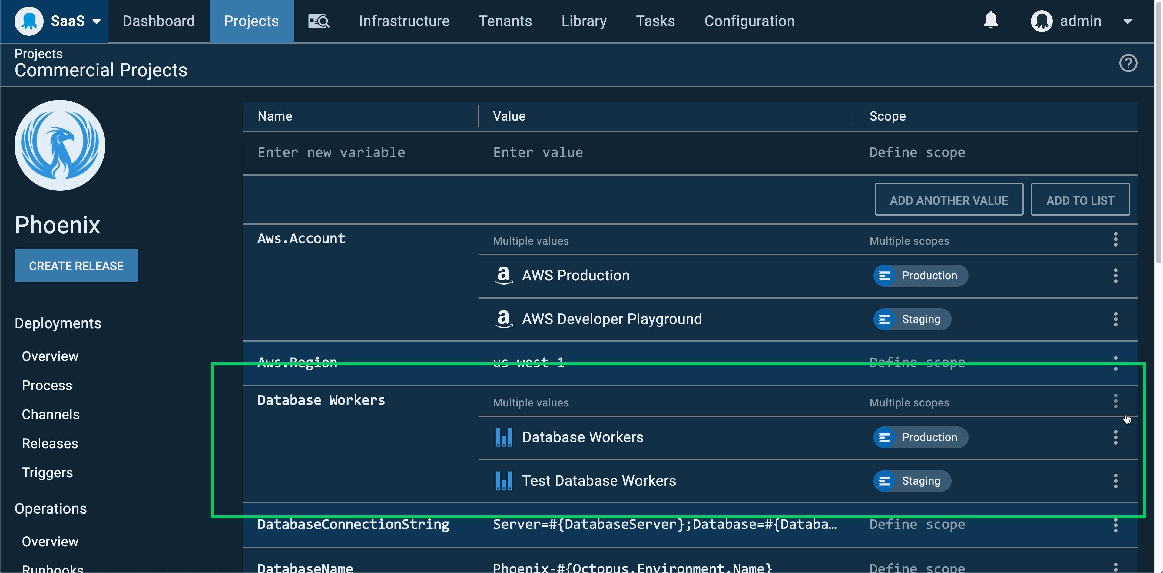 Worker pool variables in Octopus
