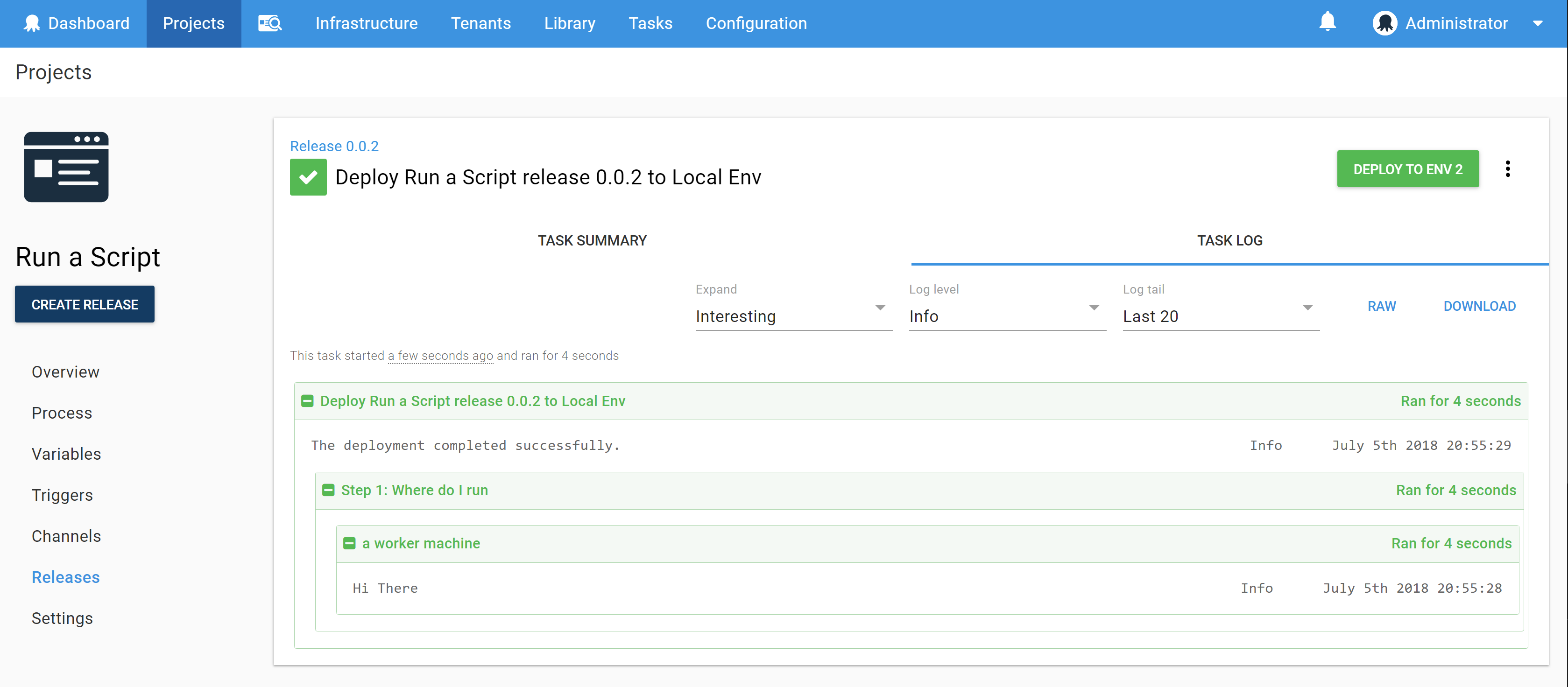 Script ran on a Worker