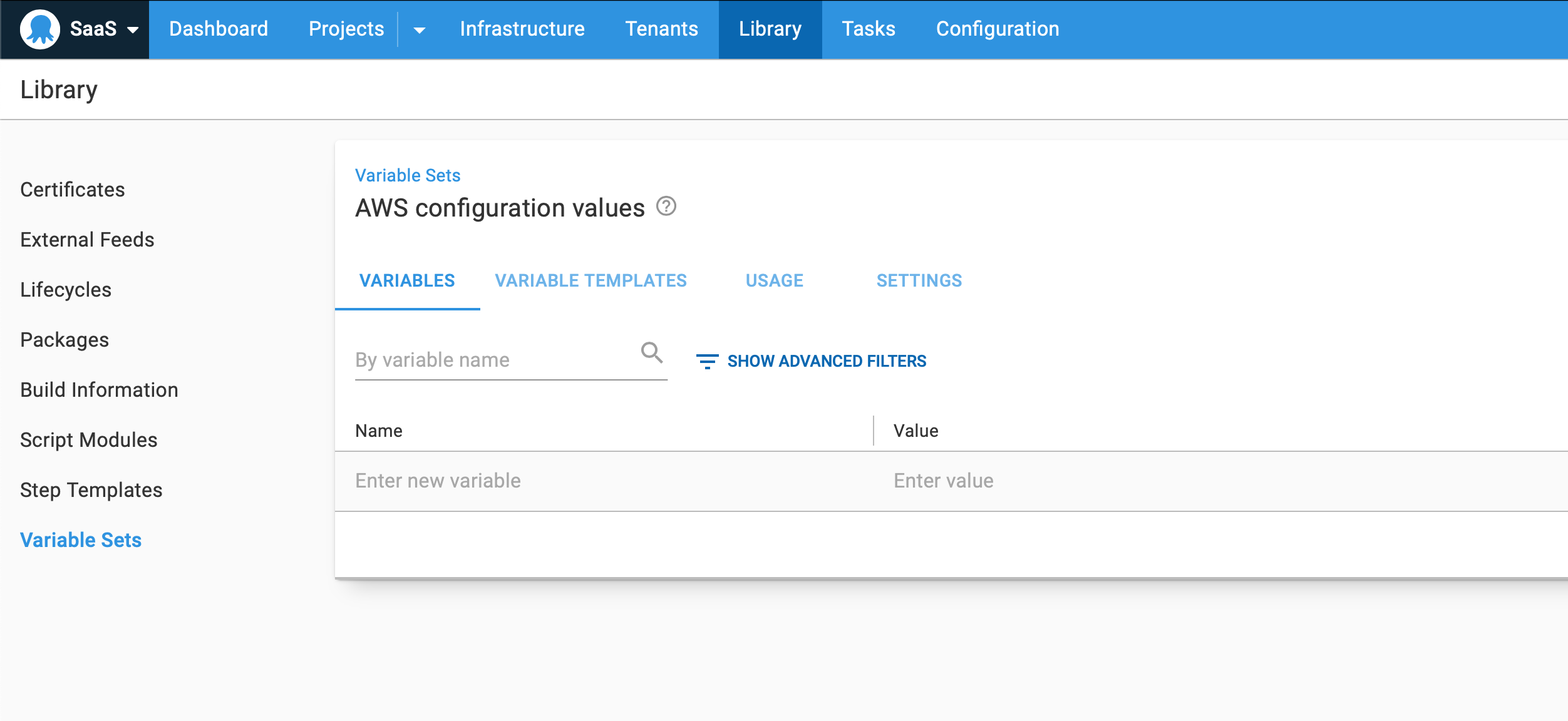 Terraform Provider example Octopus screenshot