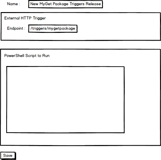 Wireframe showing external PowerScript mockup