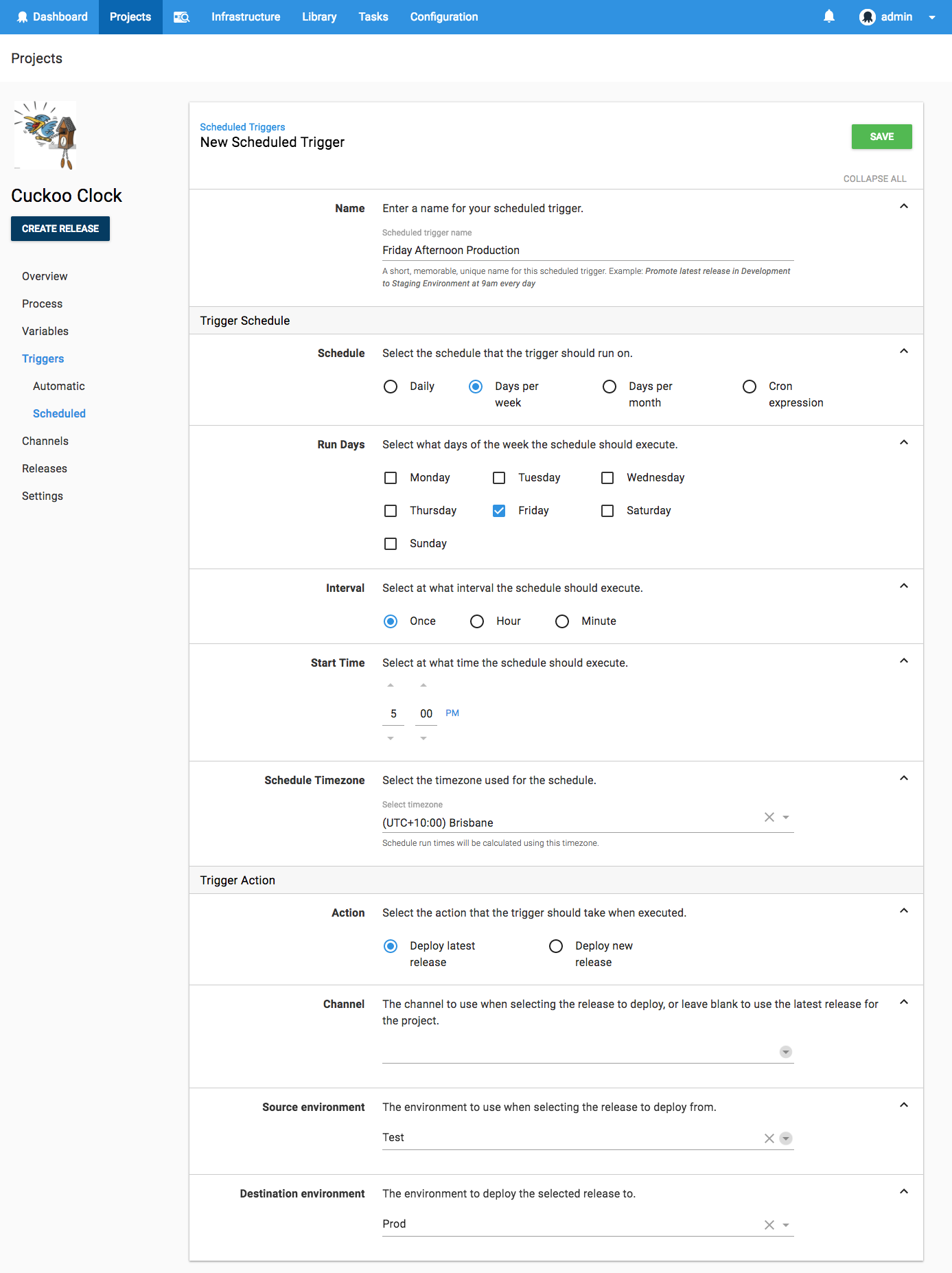 Friday Recurring Deployment