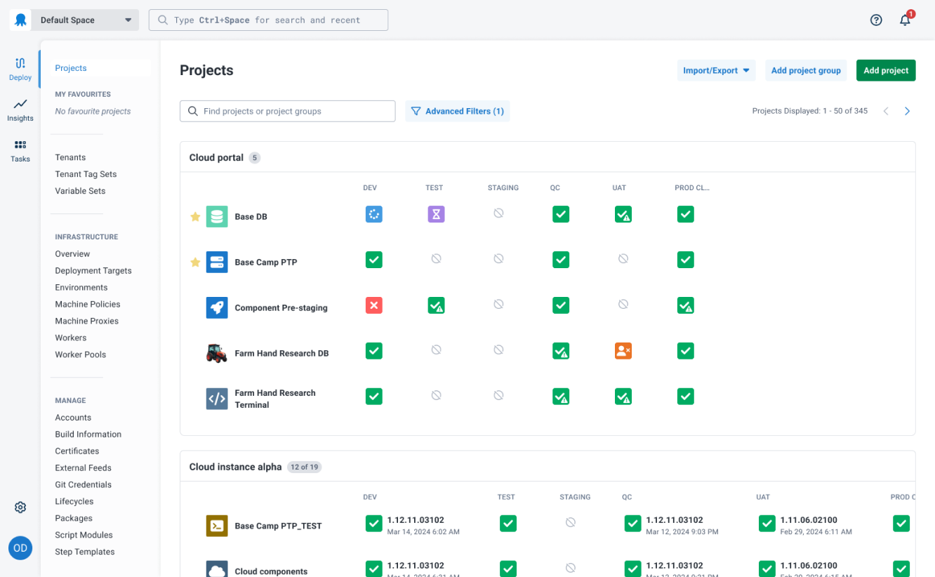 Screen shot of the new vertical navigation