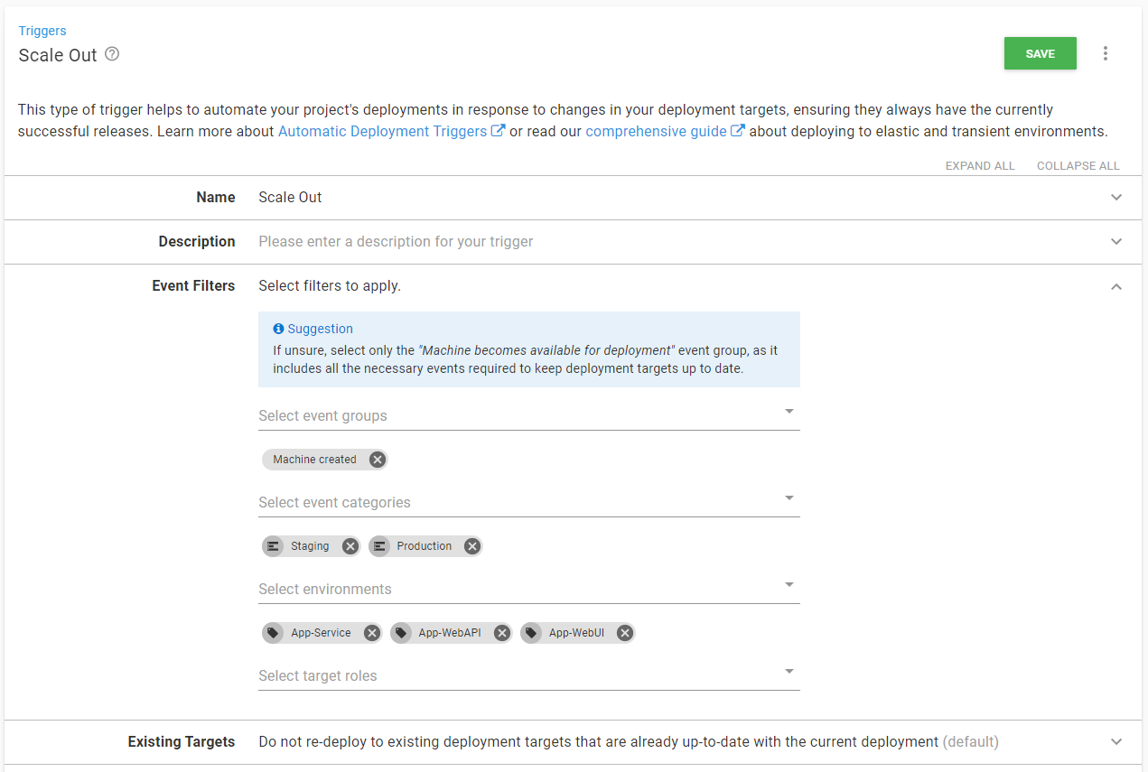 new machine added trigger