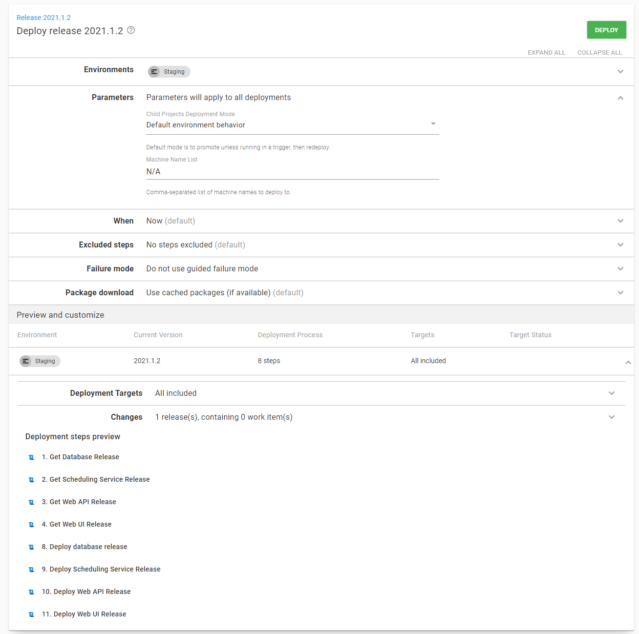 no targets for release orchestration