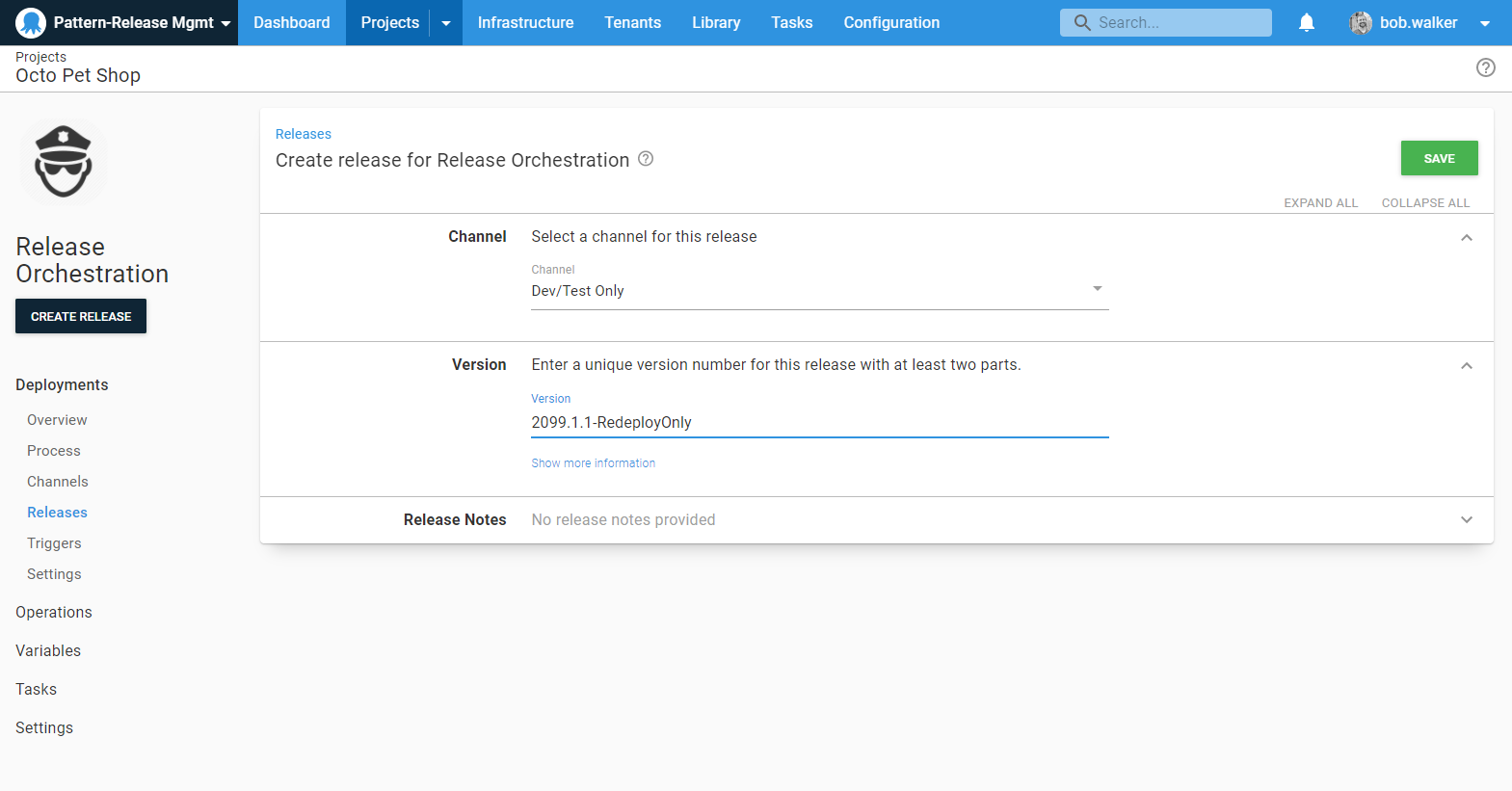 redeploy only release