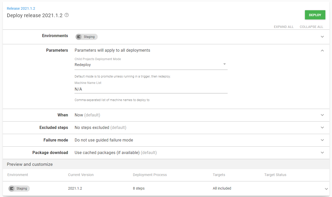 redeploy staging kickoff