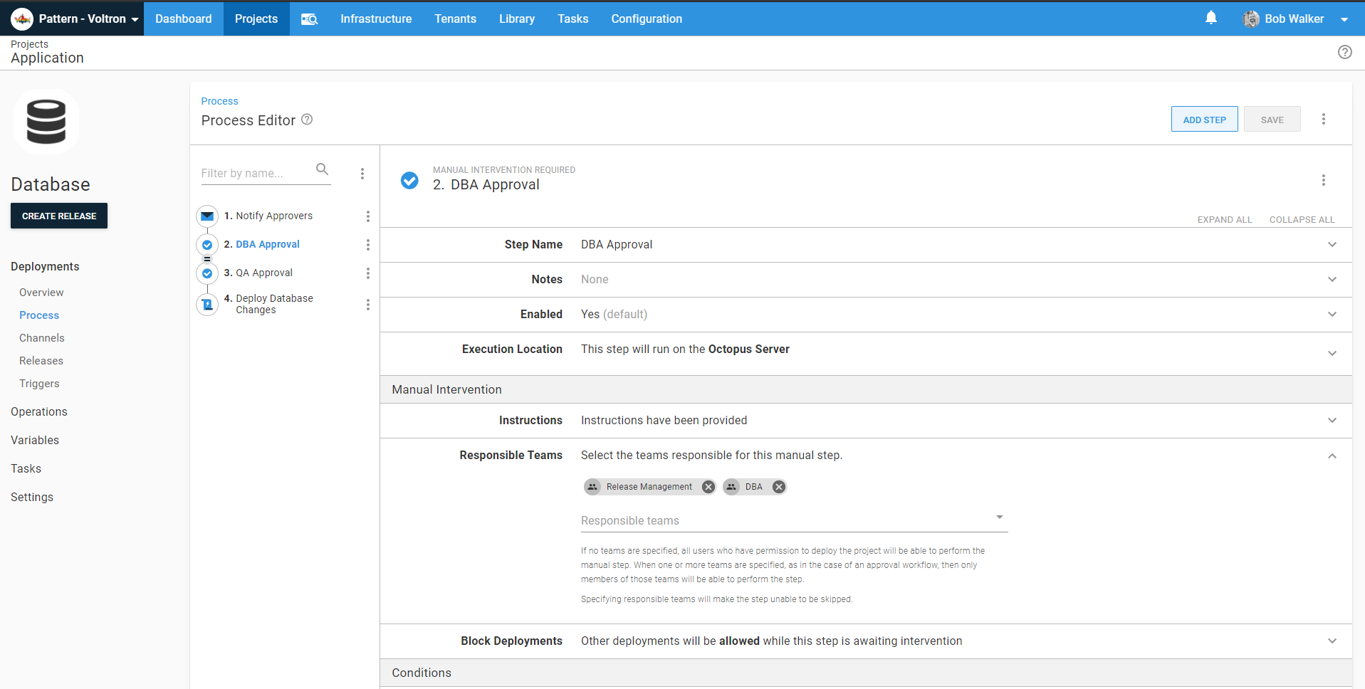 add release management team to each manual intervention