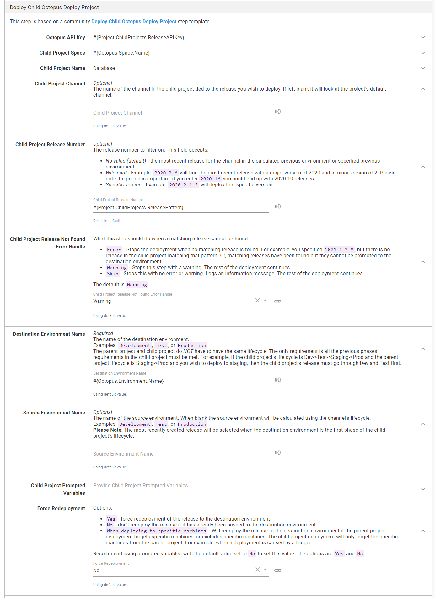 How step template picks releases