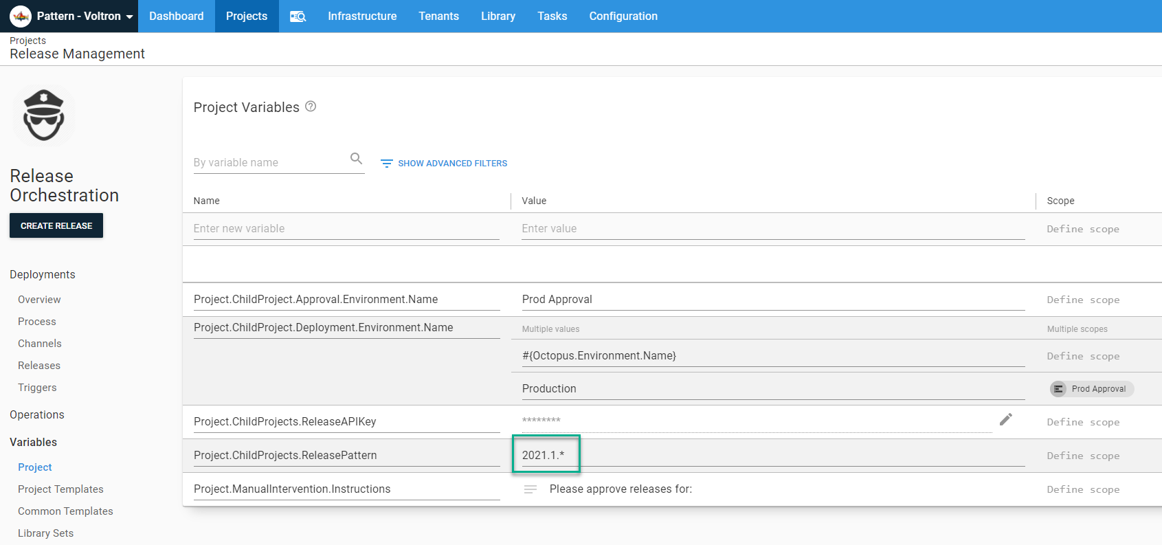 update release pattern
