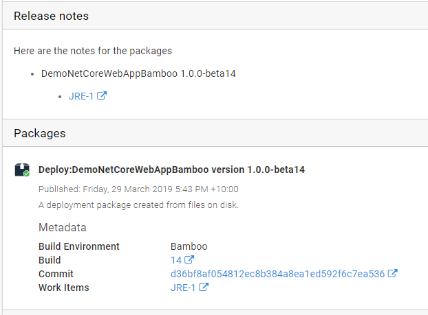 Release with package metadata