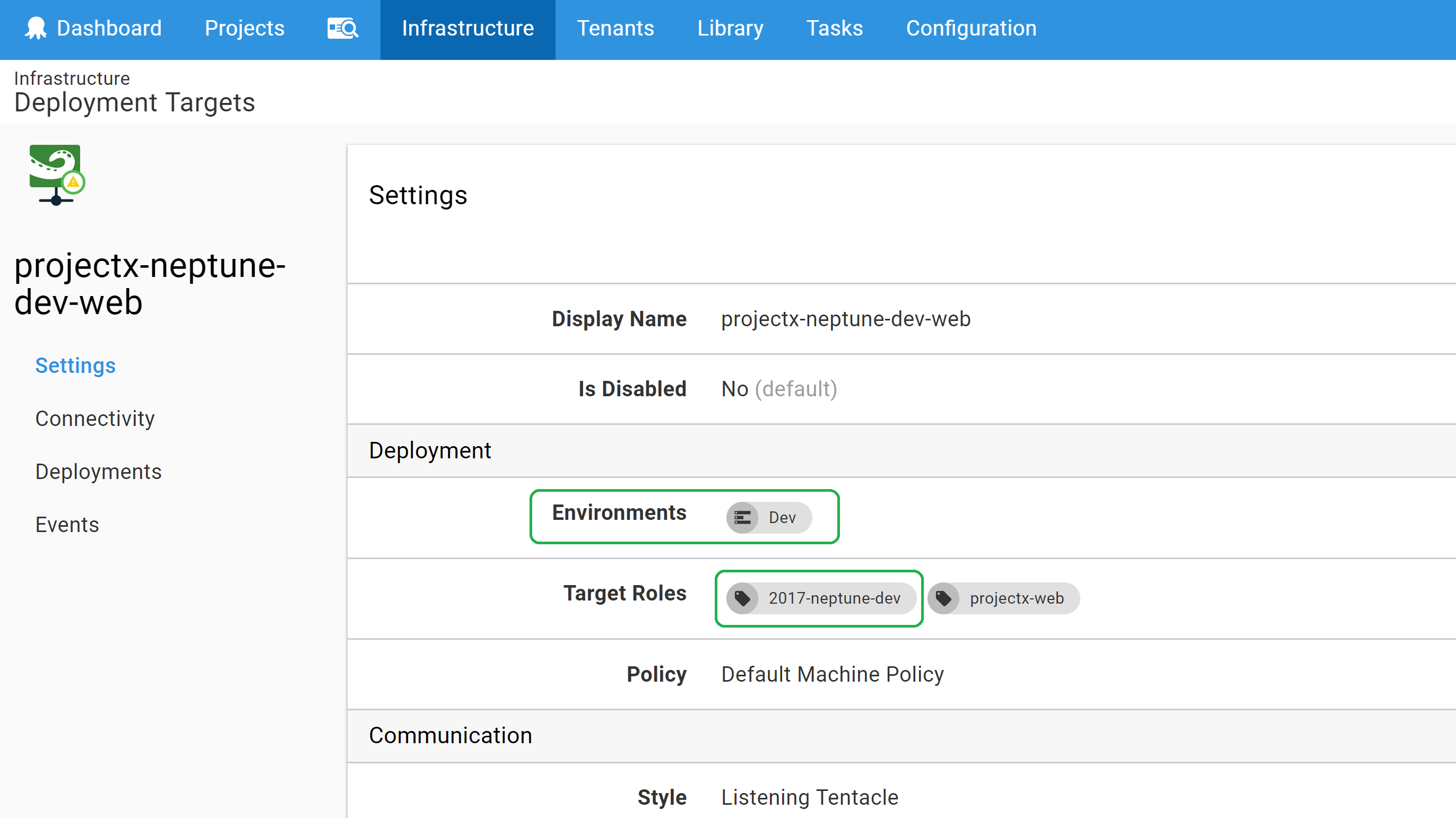 Neptune Dev Environment After
