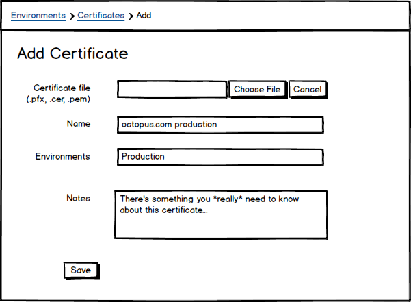 Upload certificate mockup