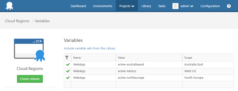 Cloud Region Variables