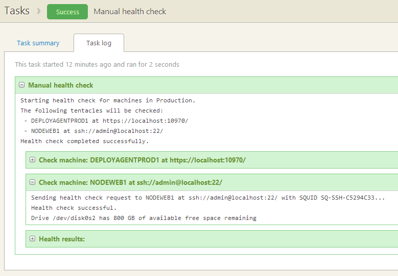 Health check an agentless machine