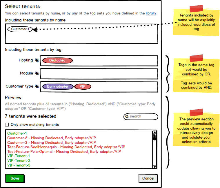 Selecting Tenants - Designer