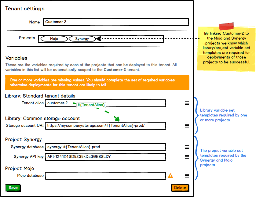 Tenant Settings - Variables