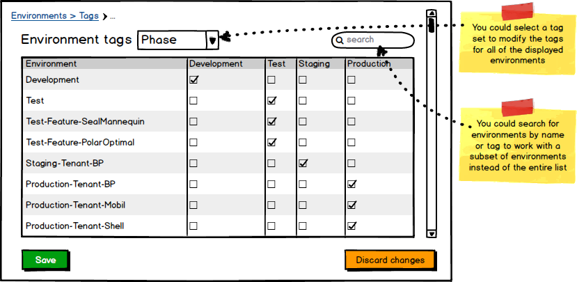 Environments - Bulk Tag Edit