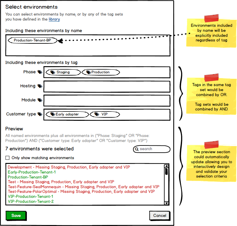 Select Environments - Designer