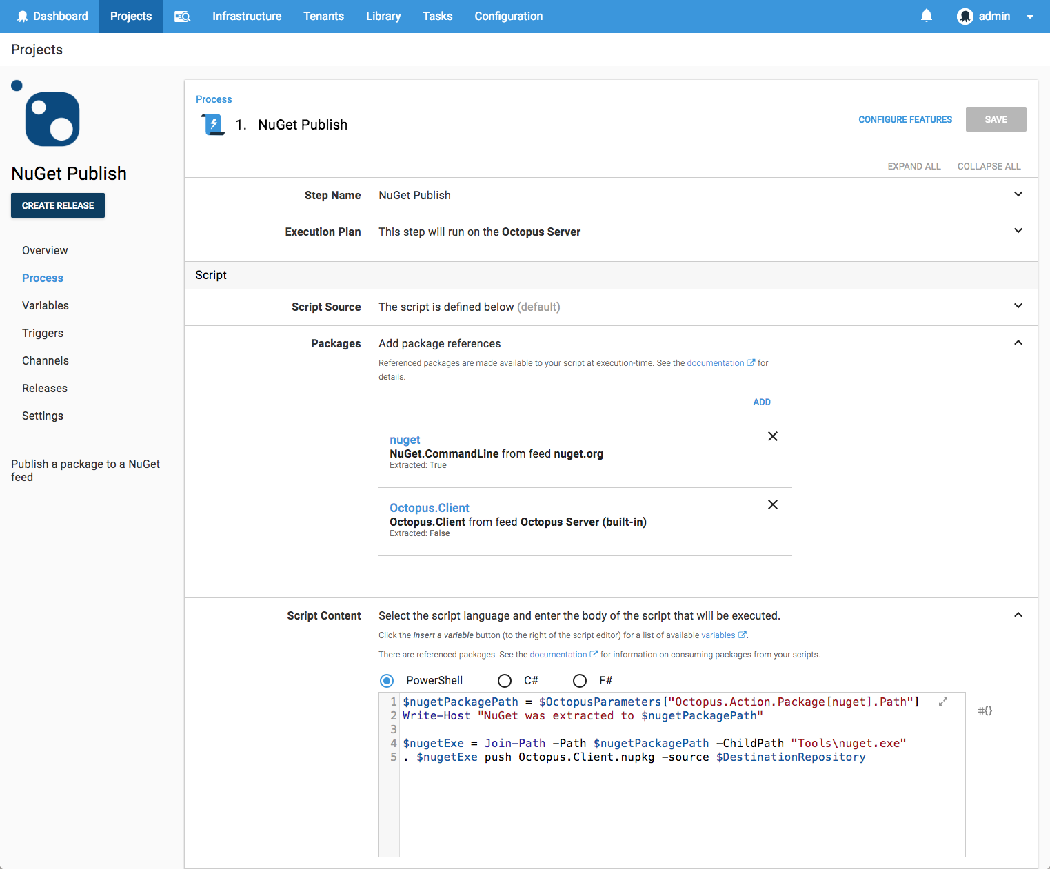 NuGet Push Deployment Process