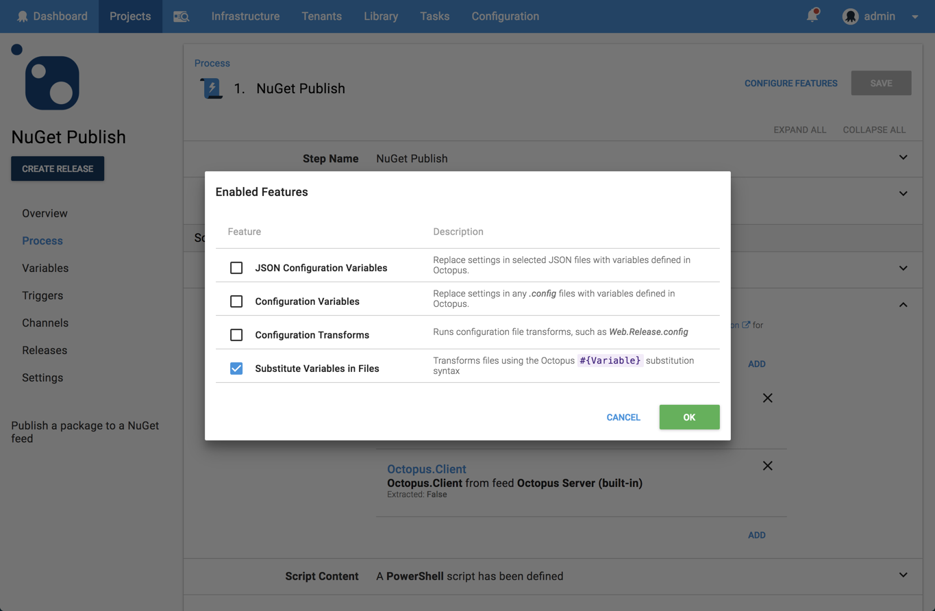 Variable Substitution Features