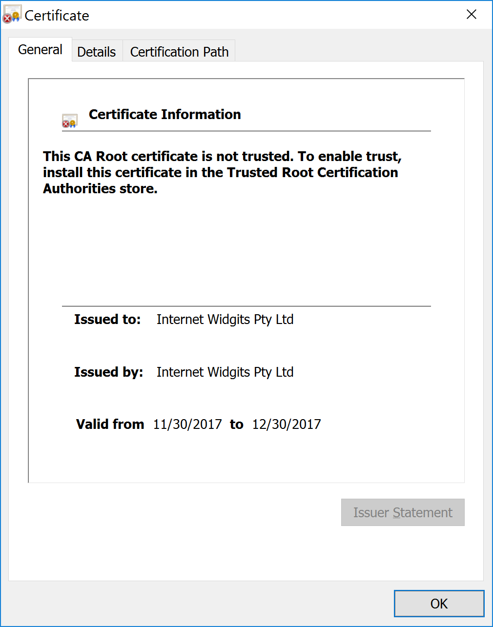 Chrome Certificate