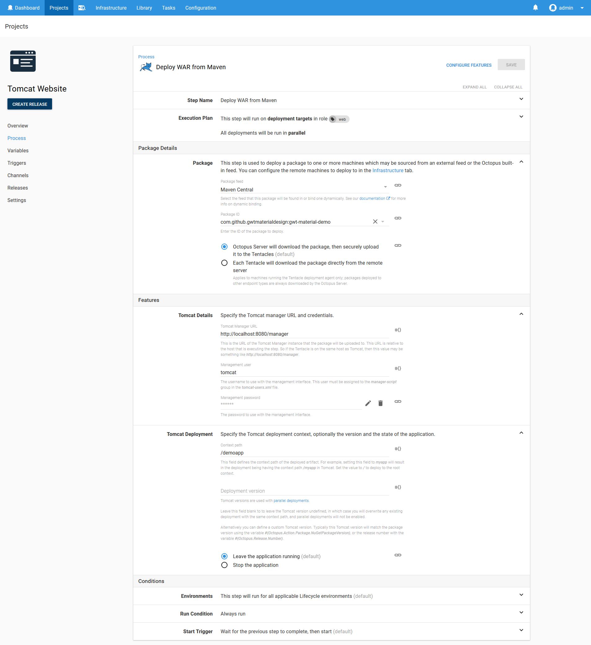Deploy Maven WAR File