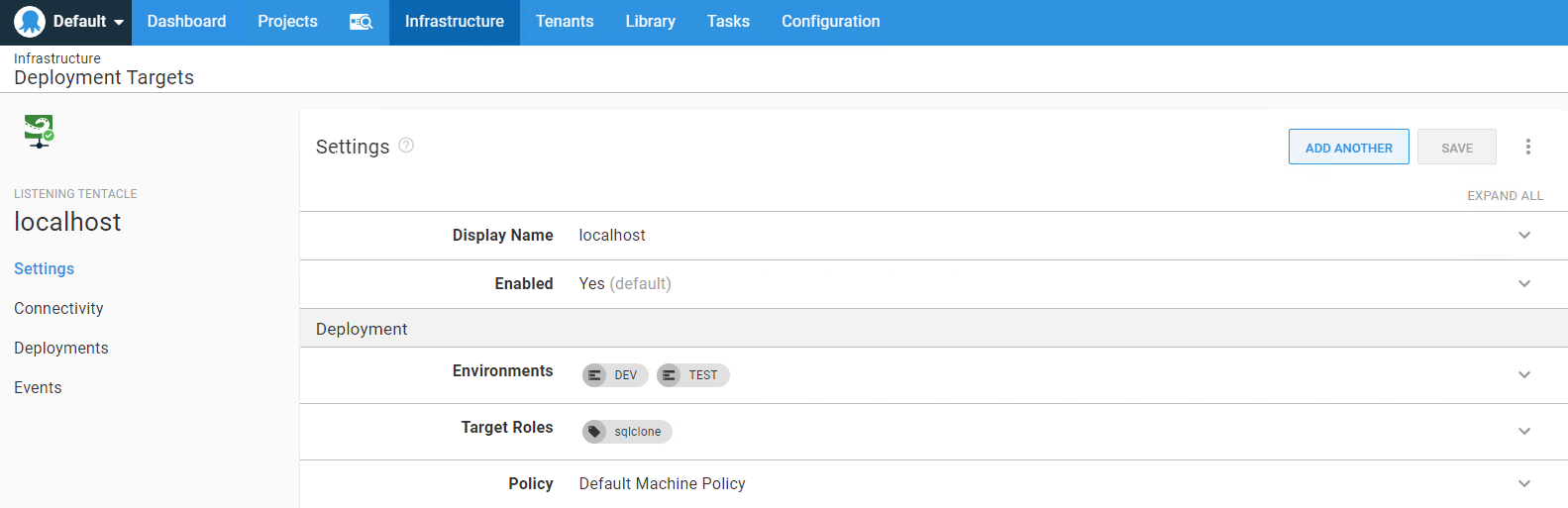 Adding the sqlclone role to Octopus Deployment Targets