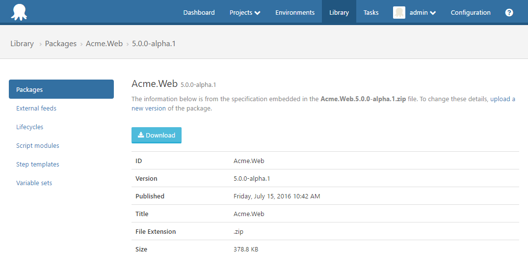 SemVer 2.0.0 package uploaded