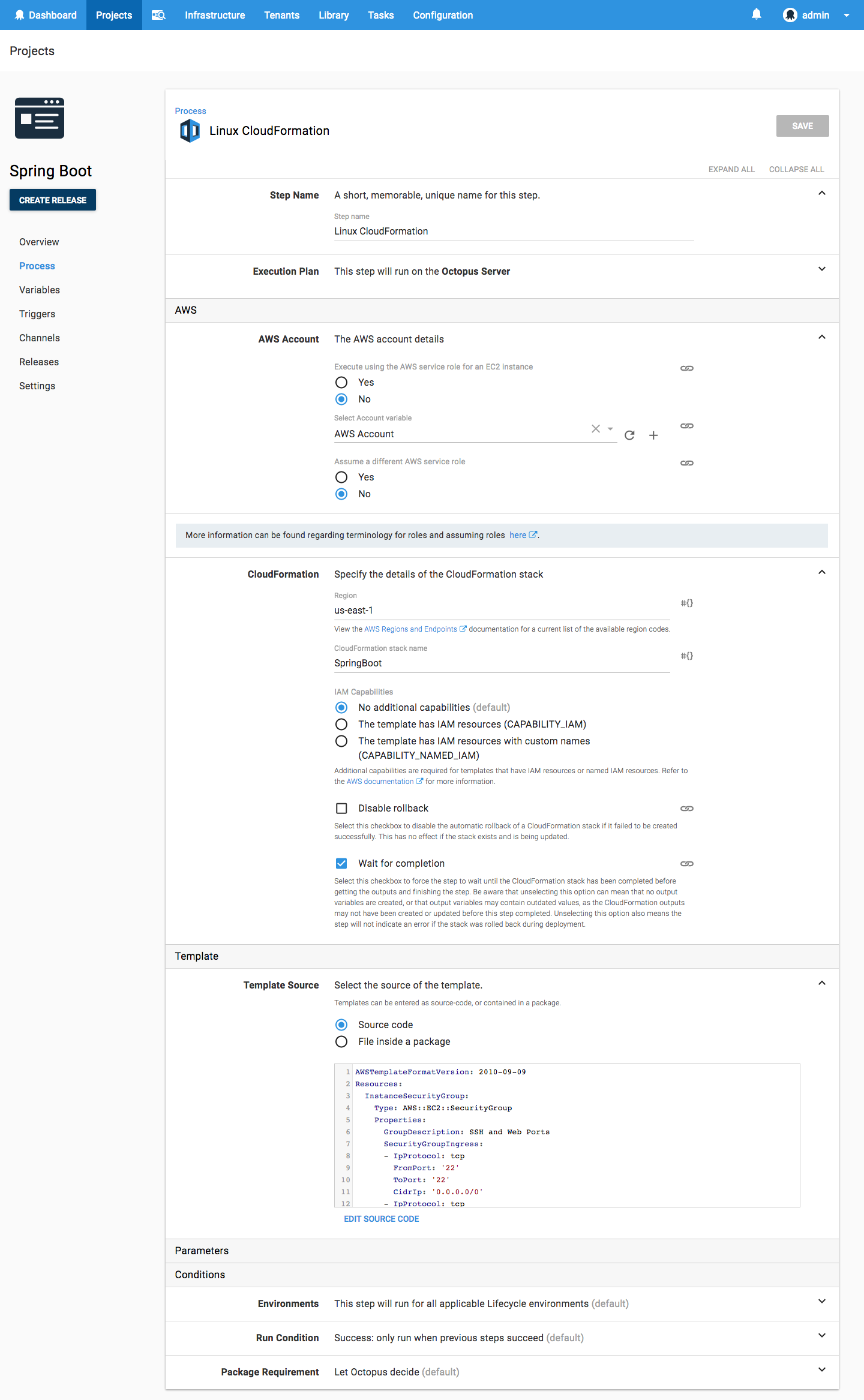 CloudFormation Linux