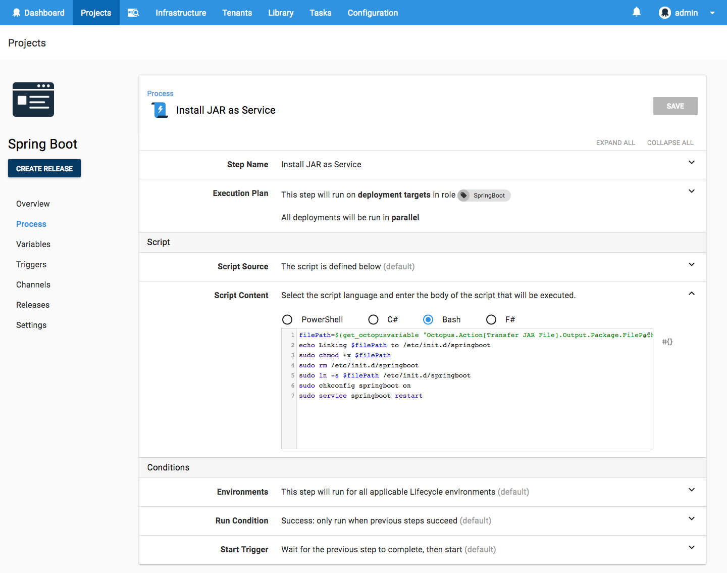 Run Script to Install Service