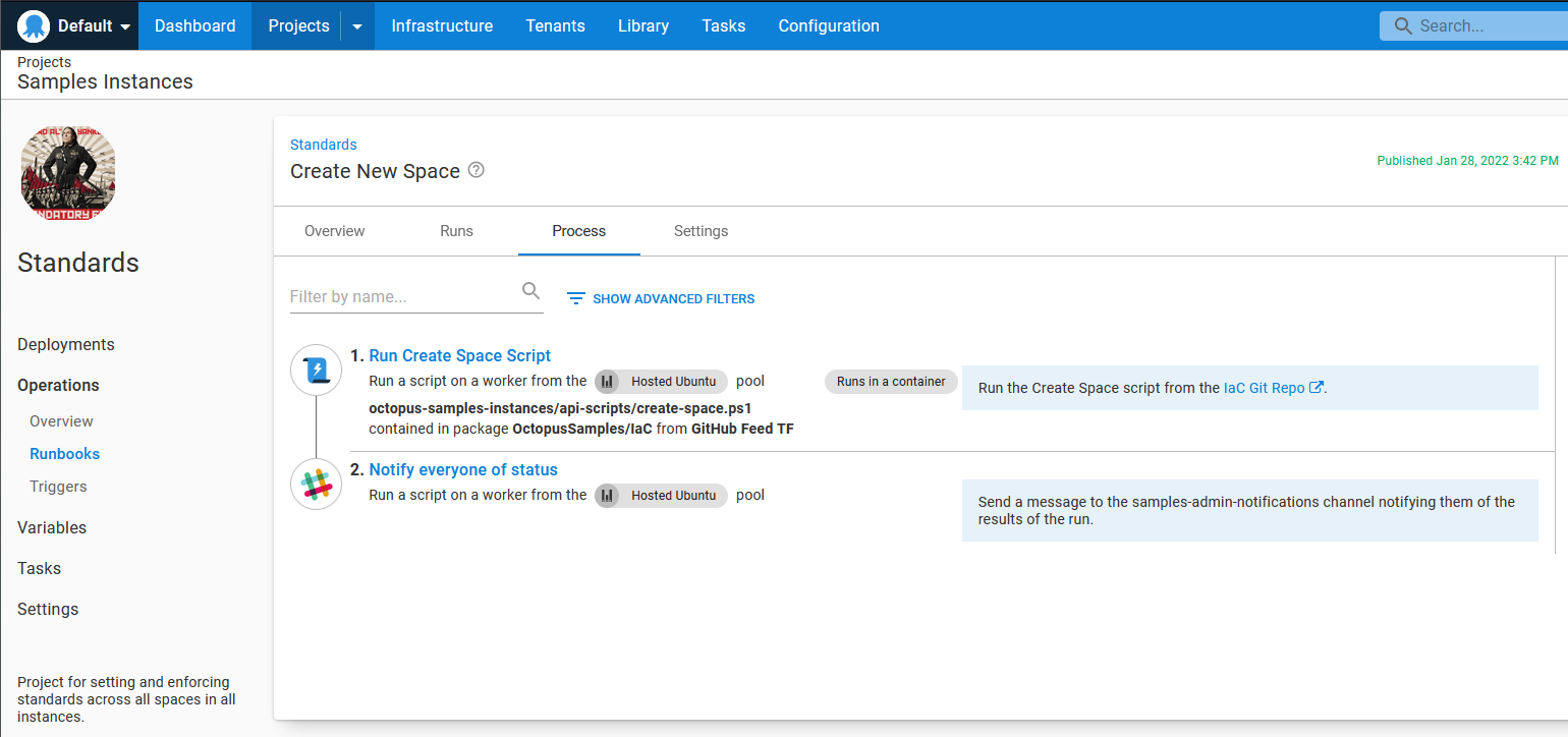 create new space process