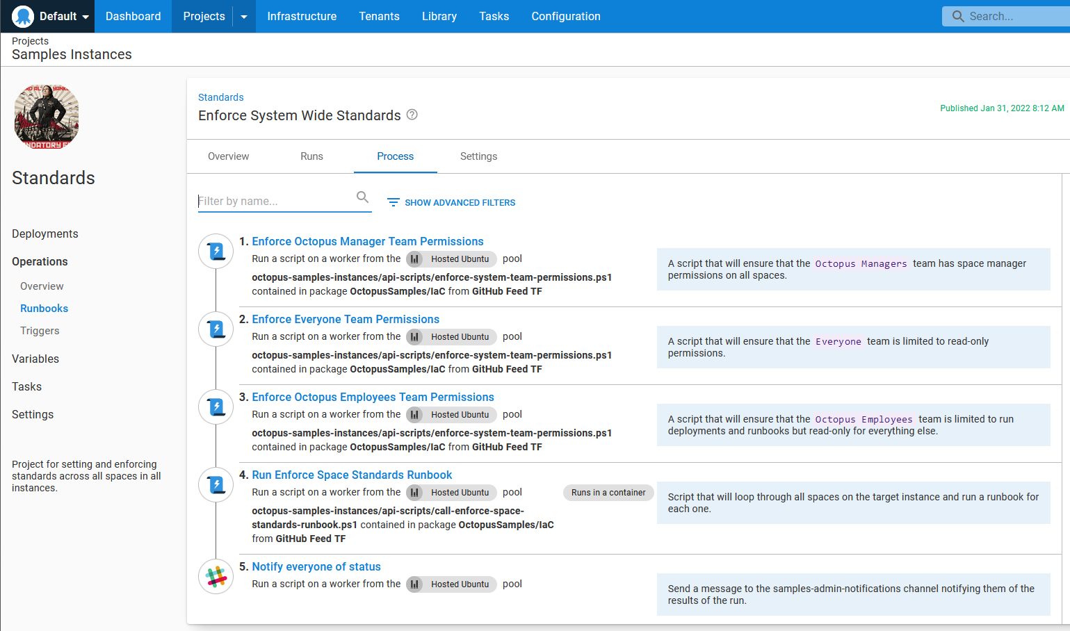 enforce system-wide standards process