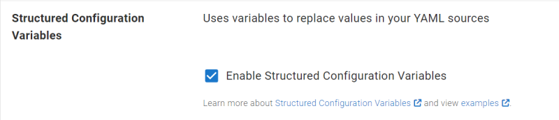 Structured Variables option